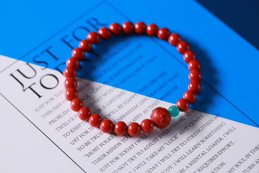 YHZS0081°朱砂回纹六字真言手串0.6*28 商品图2