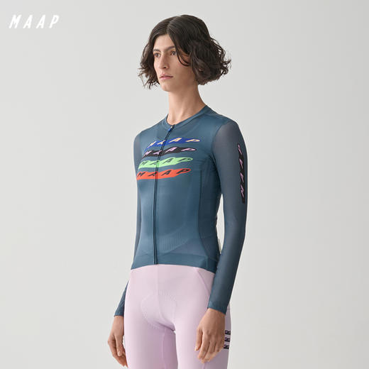 MAAP 女士 Evade X Pro Air LS Jersey 3.0 制服蓝 长袖骑行服 商品图0
