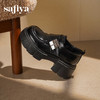 预售|Safiya/索菲娅2025时尚英伦厚底增高不累脚粗跟百搭深口小皮鞋SFD3112033 商品缩略图5
