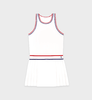 Sporty & Rich - Src Phoebe Dress - White/Navy/Fire red - 女装 - 连身裙 - 白色/深蓝色/红色 商品缩略图0