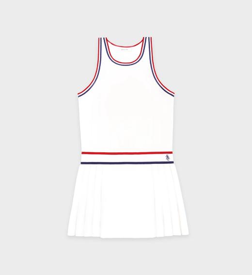 Sporty & Rich - Src Phoebe Dress - White/Navy/Fire red - 女装 - 连身裙 - 白色/深蓝色/红色 商品图0