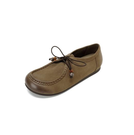 【秋季新款】西村名物2025年秋季新款厚底防滑平跟软底舒适乐福鞋深口单鞋T25CM30781 商品图12