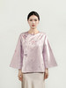 盛唐牡丹大师系列| 重缎真丝手绣偏襟外套-淡紫 商品缩略图0