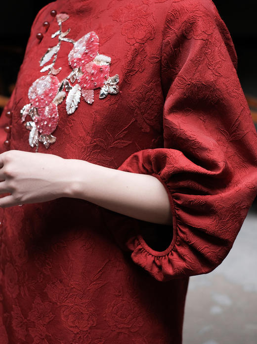 廷前观棠 | 榴绯纪连衣裙 商品图4