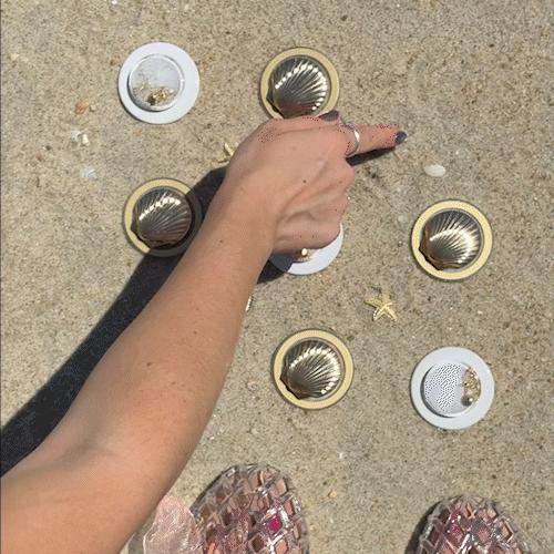 【海岛之旅】沙砾贝壳·MagSafe圆啪嗒 MAGSAFE磁吸手机气囊支架 Round圆啪嗒系列 奢华金 异形 商品图2