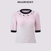 玛克门店发货：MAXRIENY撞边甜美精致钉珠修身套头毛衫女(货号:MC85SW774) 商品缩略图4