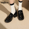 预售|Safiya/索菲娅2025一脚蹬时尚漆皮高跟厚底百搭深口英伦乐福鞋SFD3112110 商品缩略图9