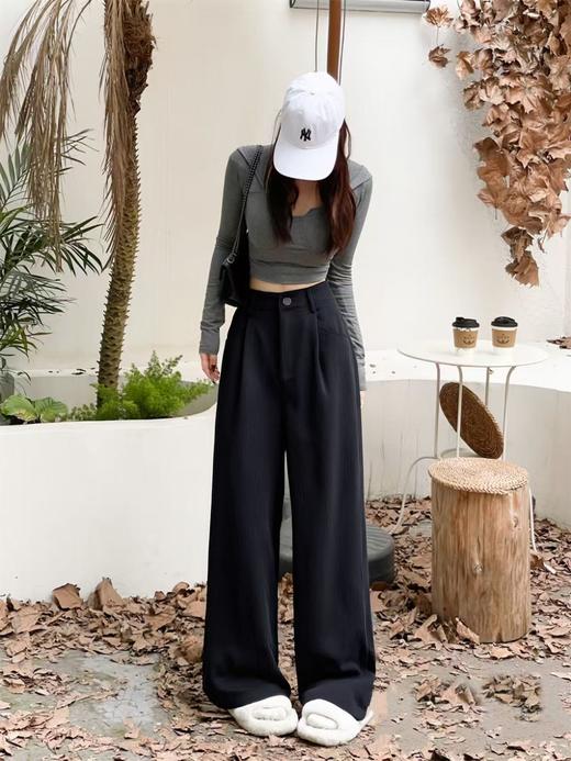 12.12错过没有！清货不退退货勿拍 垂坠感～品质好6603 百搭垂感显瘦西装裤-喜出 商品图0