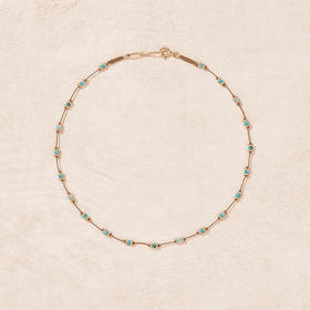 订购8周到｜Tityaravy-LOTUS-绿松石 项链［法国设计师］