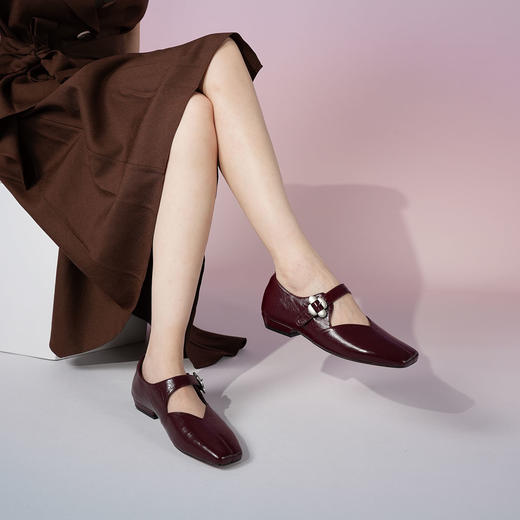 Westory2025年秋季低跟玛丽珍单鞋舒适白丹浅口鞋S25CE76451 商品图10