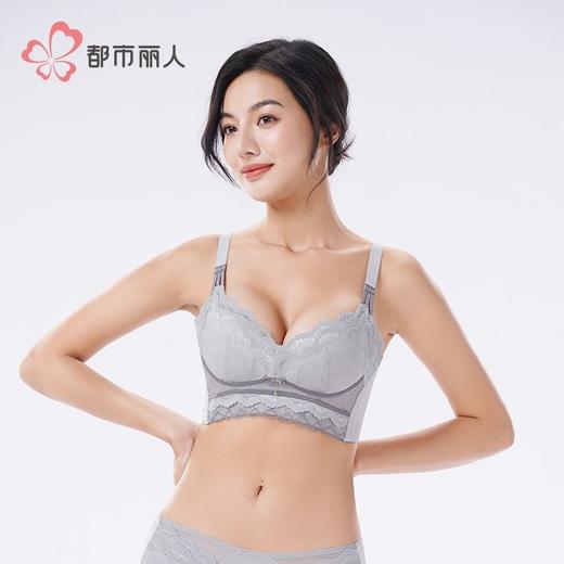都市丽人女士内衣蕾丝文胸塑身内衣无钢圈四排LJH1S5 商品图1