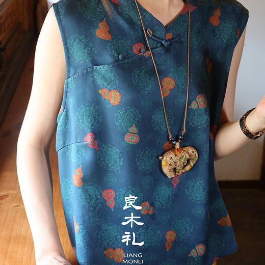 【预售7天】良木礼香云纱真丝上衣（X73101） 商品图3