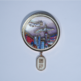 摩登印象金属挂坠流沙冰箱贴