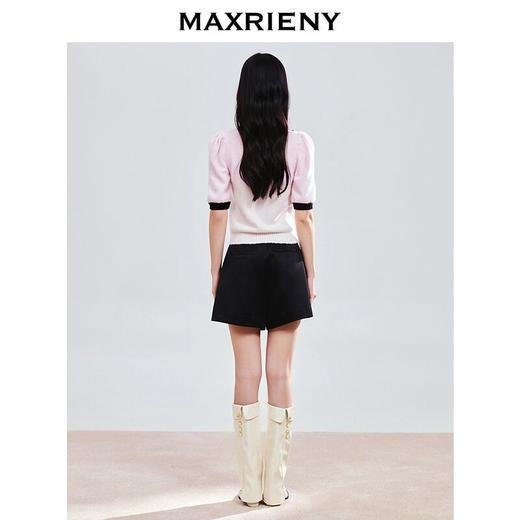 玛克门店发货：MAXRIENY撞边甜美精致钉珠修身套头毛衫女(货号:MC85SW774) 商品图3