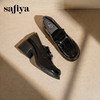 预售|Safiya/索菲娅2025一脚蹬时尚漆皮高跟厚底百搭深口英伦乐福鞋SFD3112110 商品缩略图3