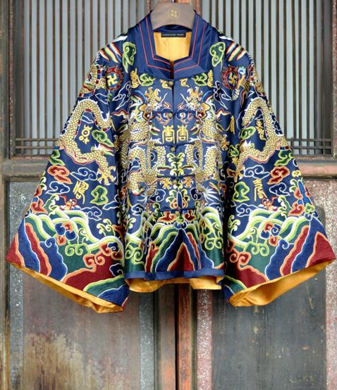 盛唐牡丹大师系列-王小潇 | 真丝手绣龙纹吉服 商品图0