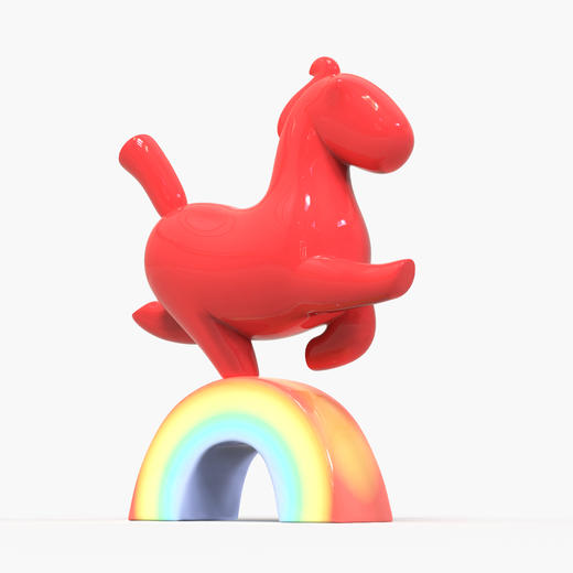 苏凌志《阳光彩虹小红马》雕塑 商品图1