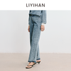 LIYIHAN 2025秋季新款复古通勤纯棉蓝色牛仔裤女直筒裤小众设计感 商品缩略图0