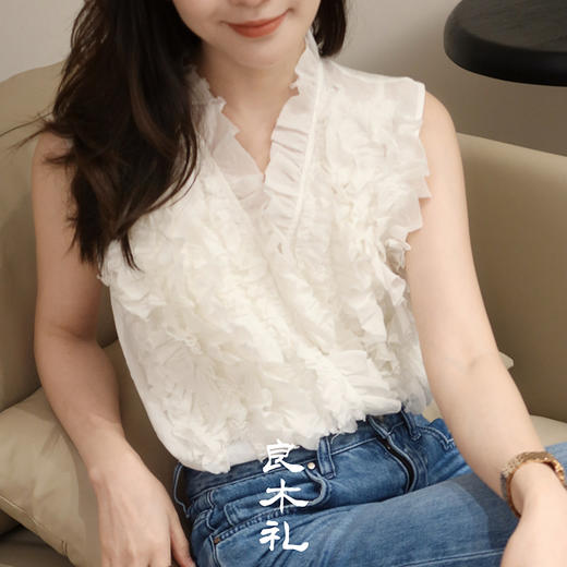 【不退不换】良木礼亚麻无袖上衣（7928） 商品图4