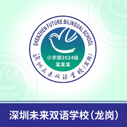 深圳市未来双语学校（龙岗）校徽定制（校徽以实物为准，10个起订，超48小时下单制作后拒绝退款）【预售：20天左右】规范填写中学部小学部年级信息，如：2024级，填2024 商品图1