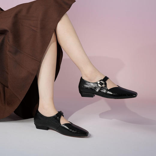 Westory2025年秋季低跟玛丽珍单鞋舒适白丹浅口鞋S25CE76451 商品图8