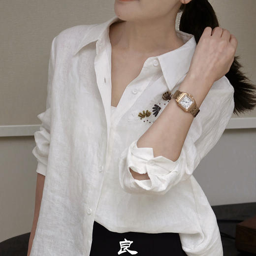 【预售7天】良木礼亚麻钉珠衬衫（X7435） 商品图2