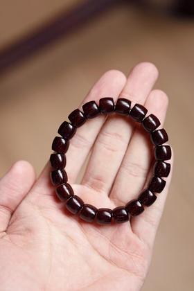 小叶紫檀 满金星 直切手串 9x10mm 21颗