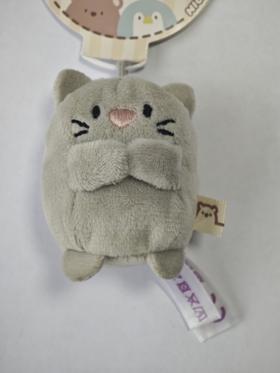 迷你灰猫团子挂件5cm