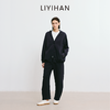 LIYIHAN 2025秋新款百搭棉质休闲运动裤女藏蓝色休闲裤小众设计感 商品缩略图3