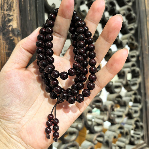 满星0.8*108颗小叶紫檀手串 商品图1