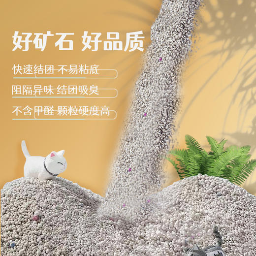 严选宠物猫砂除臭小颗粒近无尘鹏润土猫砂10斤祛味结团吸水家用 商品图1