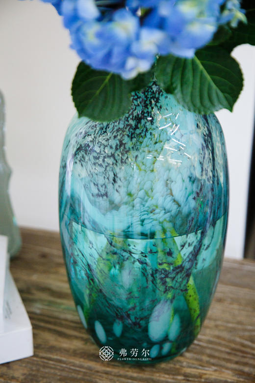 绿色黑纹花瓶（不含花） 商品图2