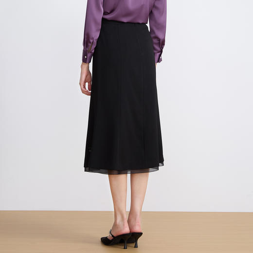 EITIE爱特爱气质通勤优雅ol精致鱼尾高腰显瘦秋季新款半裙C2506804 商品图4