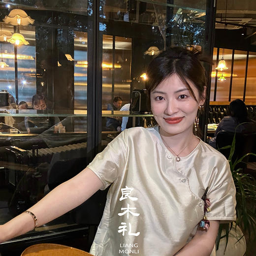 【预售7天】良木礼双宫真丝短袖（胸针）（X7251） 商品图4