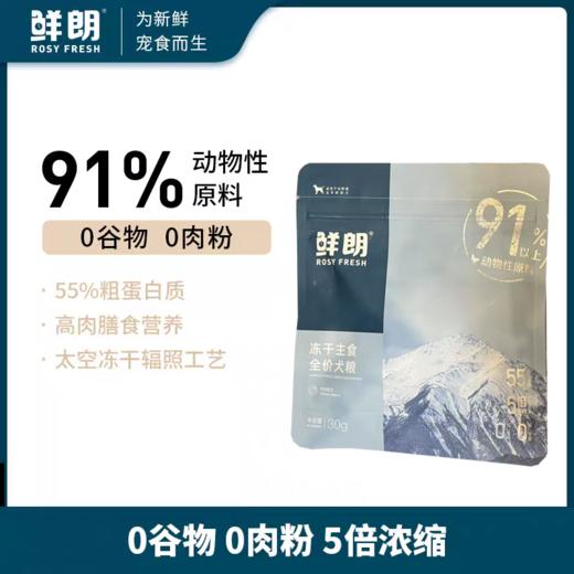 鲜朗【全价冻干主食狗粮30g】狗狗通用全期粮营养餐包1袋 商品图0
