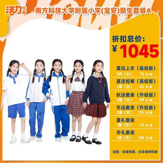 2025深圳南科大附中（宝安学校-小学）买校服赠送校徽 商品图1