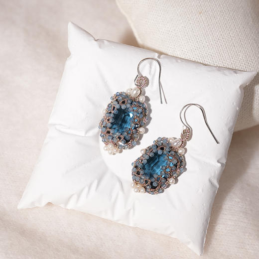 北京仓｜Lorina Balteanu-AUDREY-海蓝宝石 耳环［法国设计师］ 商品图3