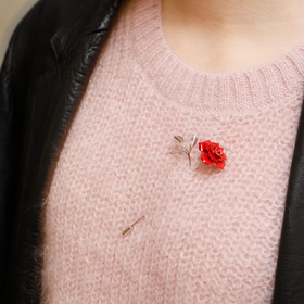 北京仓｜ANDRES GALLARDO-ROSETIC-玫瑰 花叶 胸针［西班牙设计师］