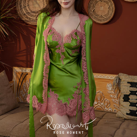 浪漫蕾丝丝滑轻盈真丝中袍 P250302 商品图2