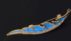 花丝镶嵌(凤尾胸针）
