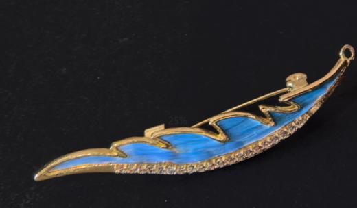 花丝镶嵌(凤尾胸针） 商品图0