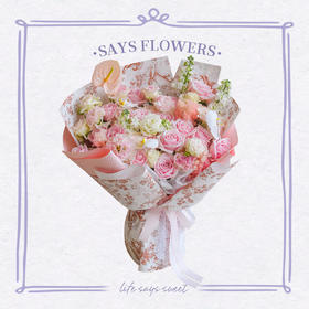 粉黛花容粉玫瑰花礼 Dainty Aurora Roses  Gift