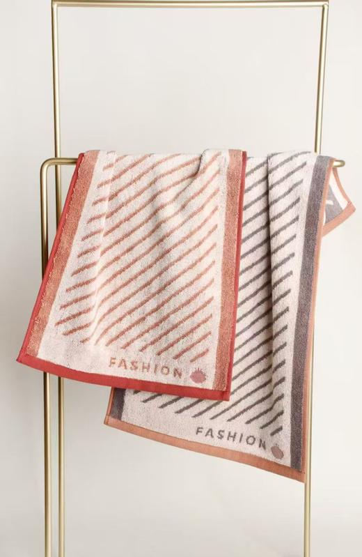 TY竹纤维线绘斜条竹棉毛巾2505 商品图1