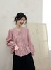 11.11直降到底！！ 7969 圆领压皱系带长袖小衫-喜出 商品缩略图2