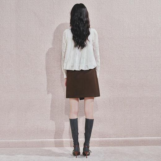 MAXRIENY2025秋冬新款复古气质通勤包臀A字半裙双排扣收腰显瘦 商品图3