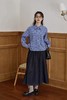 冰点价！仅限11.11！退货勿拍【早秋特卖】100%棉蓝色格子短款长袖衬衫-喜出 商品缩略图2
