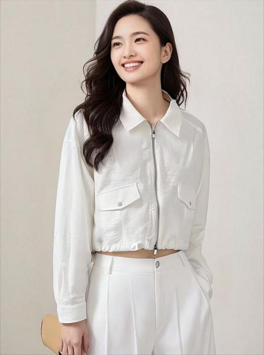 春季推荐2026→【自营】退货勿拍 0051短款拉链可抽绳外套-喜出 商品图2