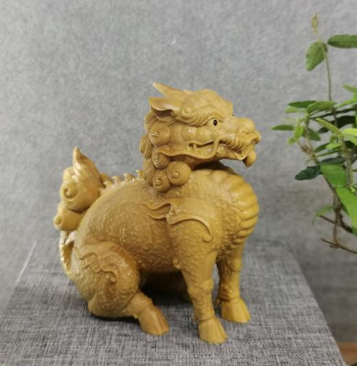 黄杨木小麒麟摆件 商品图0