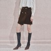 MAXRIENY2025秋冬新款复古气质通勤包臀A字半裙双排扣收腰显瘦 商品缩略图2