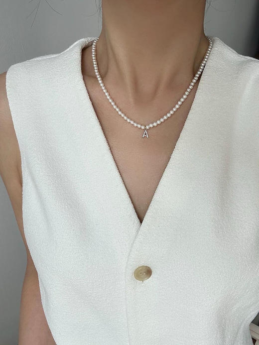 26字母项链 伦敦小众牌MEJUR*‌经典款26字母珍珠项链 商品图4